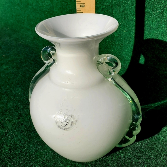 Margie's Garden White Decorative Vase 7.5" Tall Westlake Village, California EUC - Picture 8 of 11